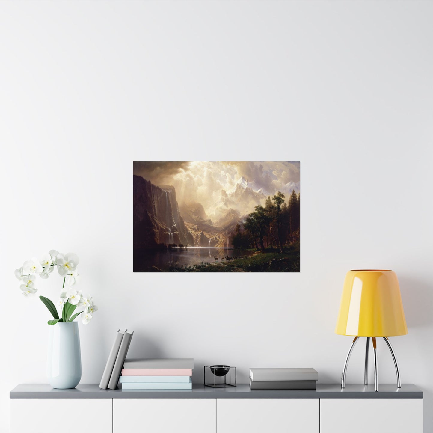 Bierstadt, Albert - Among the Sierra Nevada, California (1868) - Satin Posters