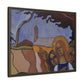 Filiger, Charles - Virgin and Two Angels (1895) - Matte Canvas, Framed
