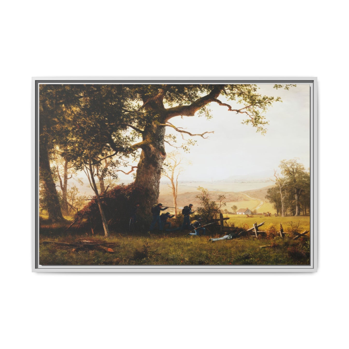 Bierstadt, Albert -  Guerrilla Warfare (1861) - Matte Canvas, Framed