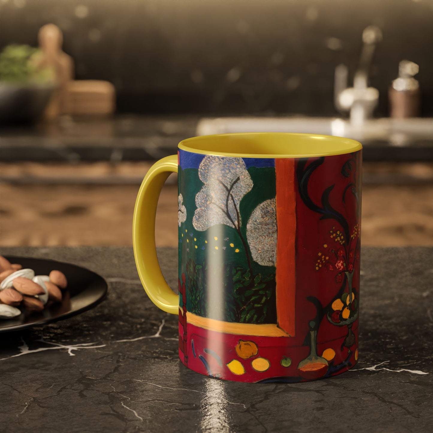 Matisse, Henri - The Dessert Harmony in Red (1908) - Colorful Accent Mugs