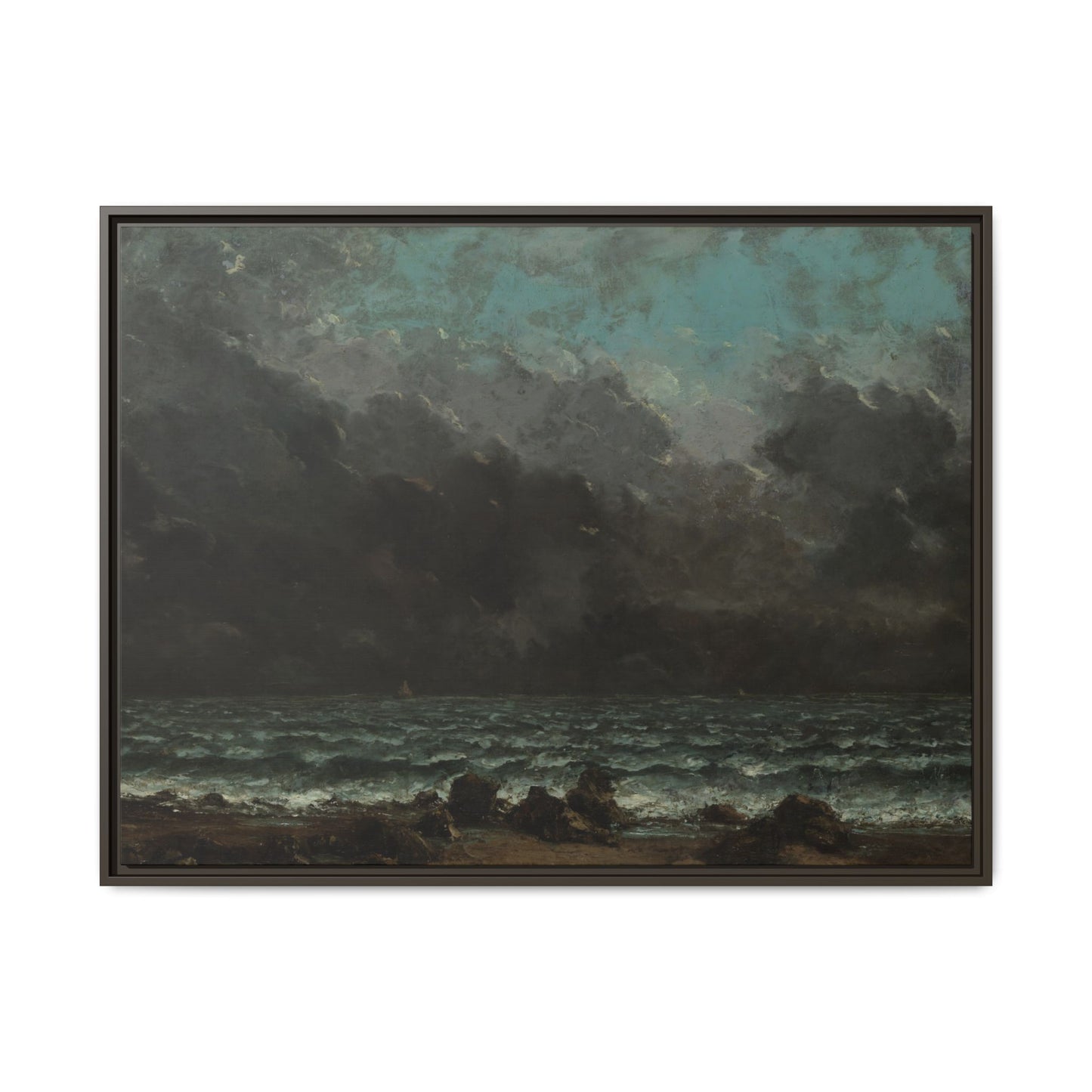 Courbet, Gustave - The Sea (1865) - Matte Canvas, Framed