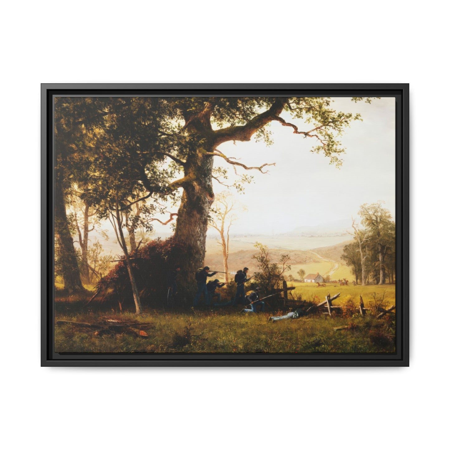 Bierstadt, Albert -  Guerrilla Warfare (1861) - Matte Canvas, Framed