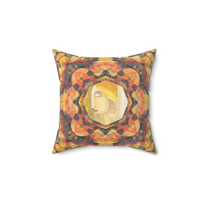 Filiger, Charles - Woman’s Head with Closed Eyes (1893) - Suede Square Pillow