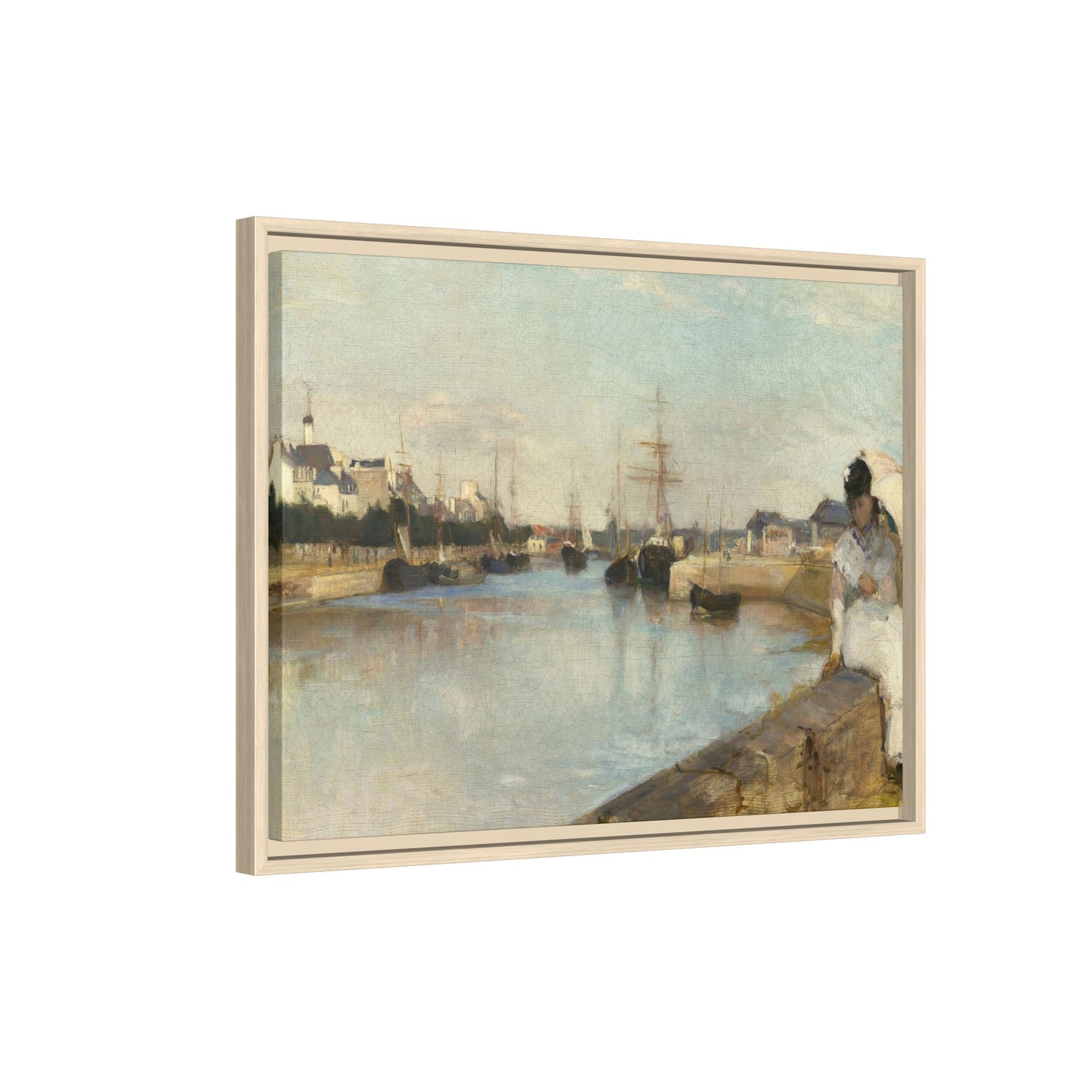 Morisot, Berthe - The Harbor at Lorient (1869) - Matte Canvas, Framed