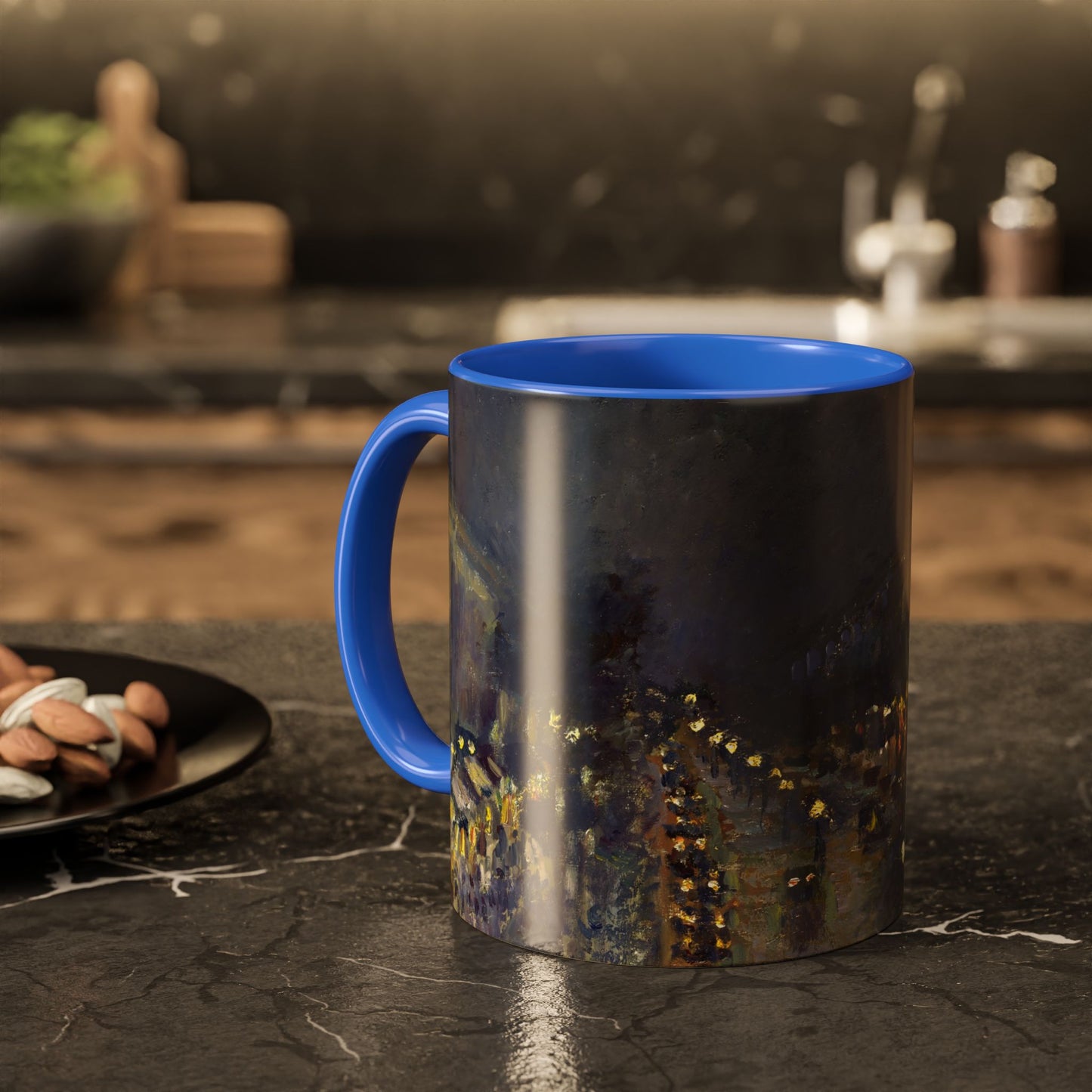 Pissarro, Camille - The Boulevard Montmartre At Night (1897) - Colorful Accent Mugs