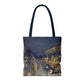 Pissarro, Camille - The Boulevard Montmartre At Night (1897) - Tote Bag