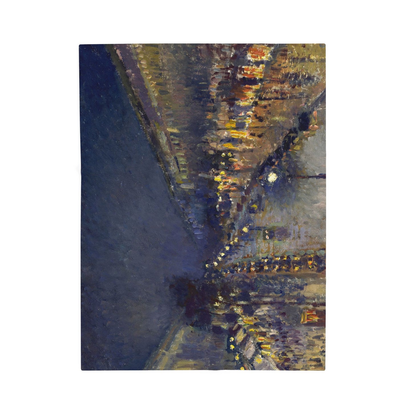 Pissarro, Camille - The Boulevard Montmartre At Night (1897) - Velveteen Plush Blanket