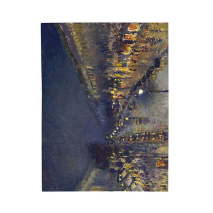 Pissarro, Camille - The Boulevard Montmartre At Night (1897) - Velveteen Plush Blanket