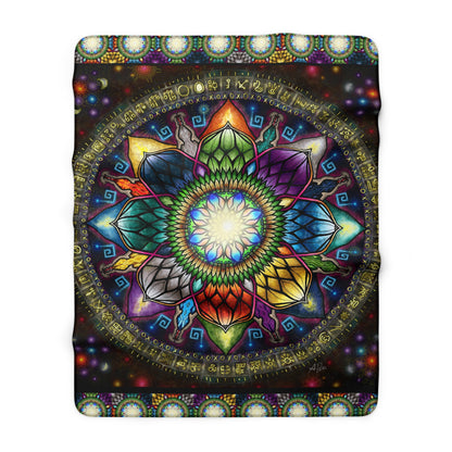 Pacio, Adam - Mystic Jewel Mandala - Sherpa Fleece Blanket
