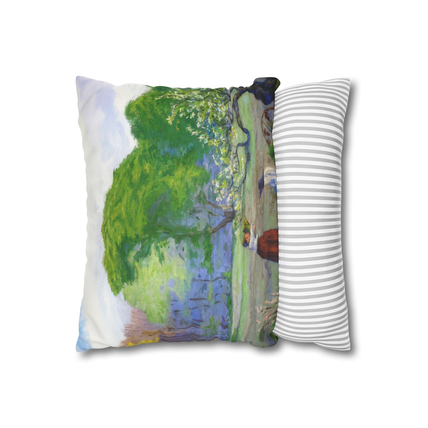 Ranson, Paul - Picking Flowers (1890) - Suede Square Pillowcase