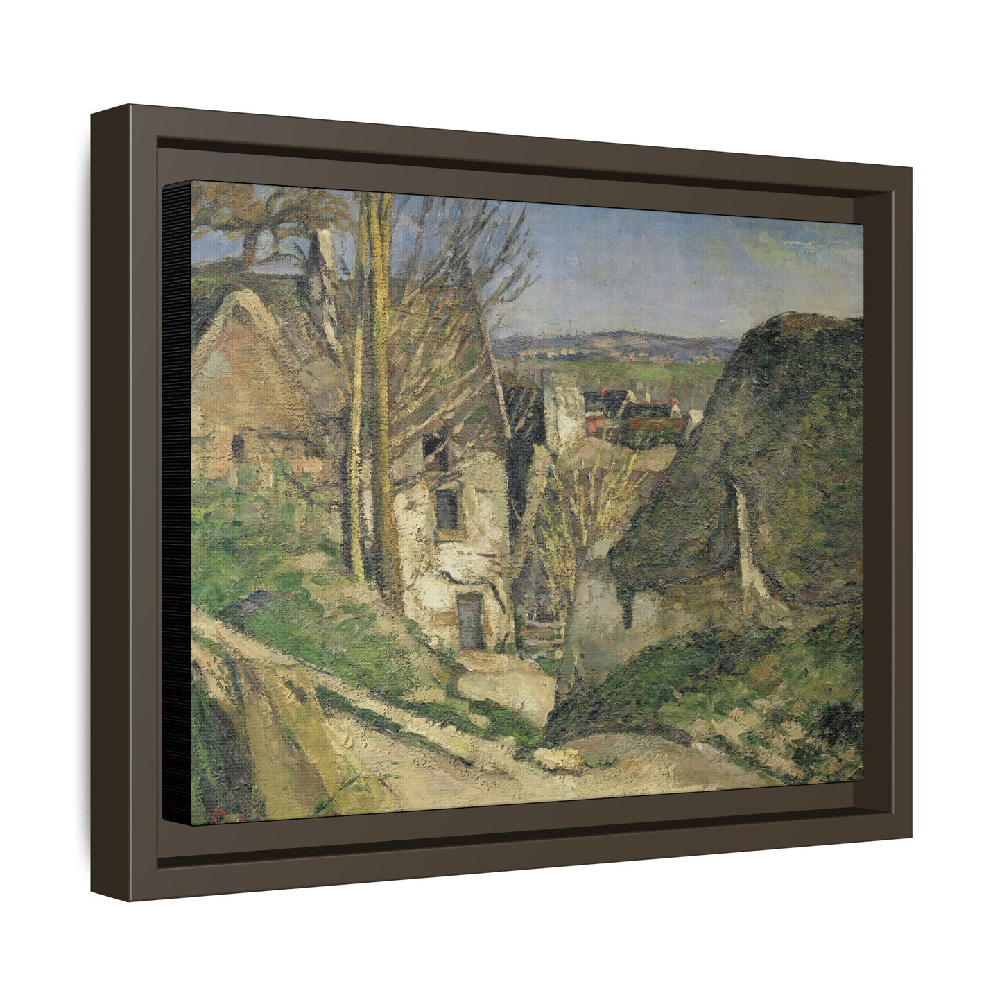 Cézanne, Paul - The House of the Hanged Man, Auvers-sur-Oise (1874) - Matte Canvas, Framed