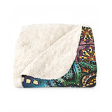 Obsidian Grandmothers Mandala - Sherpa Fleece Blanket