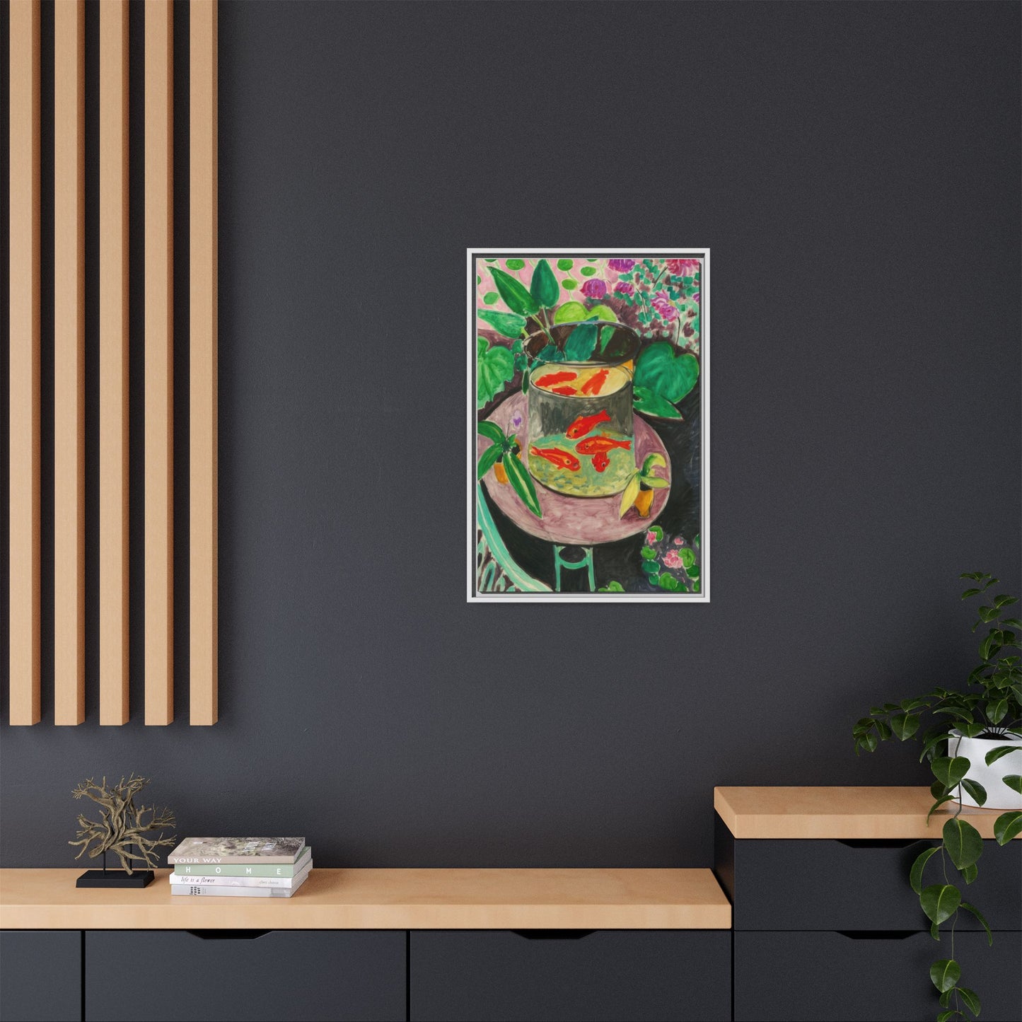 Matisse, Henri - The Goldfish (1912) - Matte Canvas, Framed