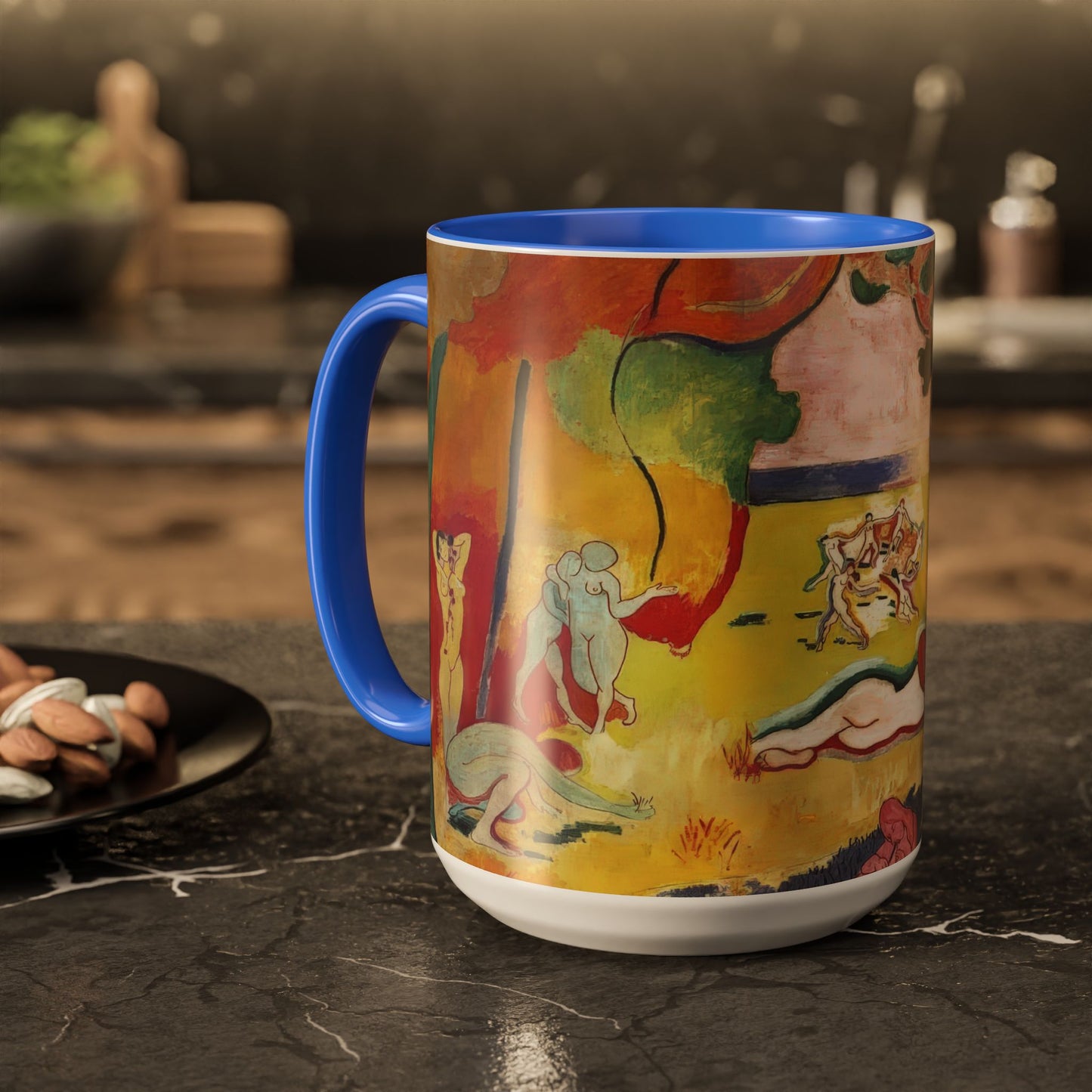 Matisse, Henri - The Joy of Life (1905) - Colorful Accent Mugs