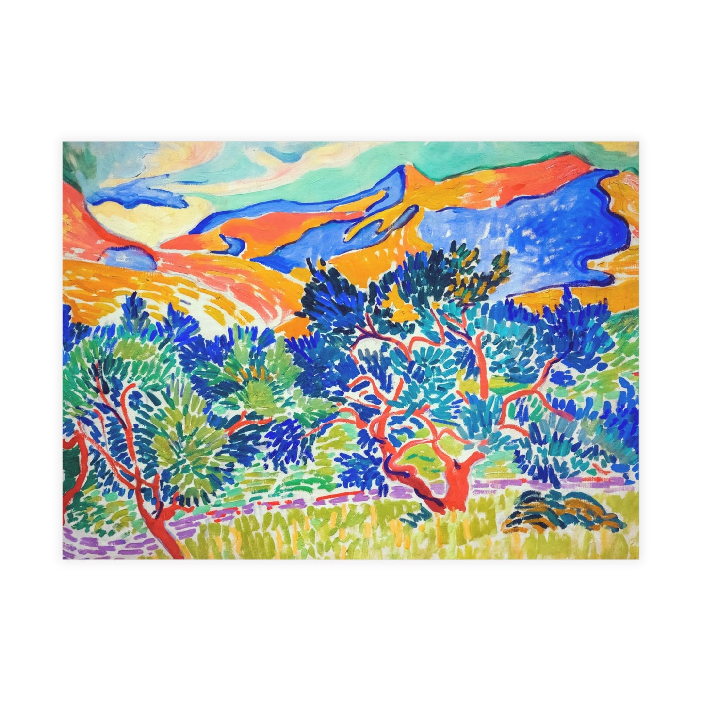 Derain, André - Mountains at Collioure (1905) - Postcard Bundles with Envelopes Included