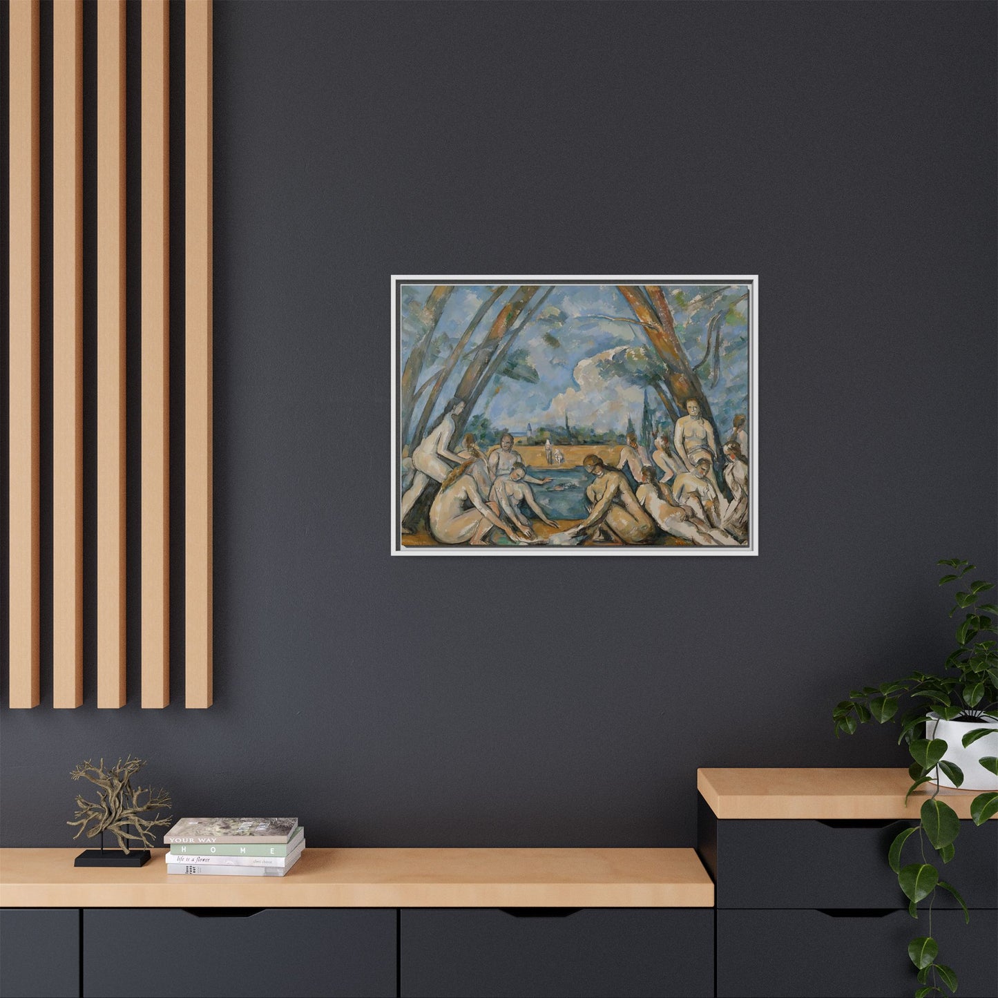 Cézanne, Paul - The Large Bathers (1906) - Matte Canvas, Framed