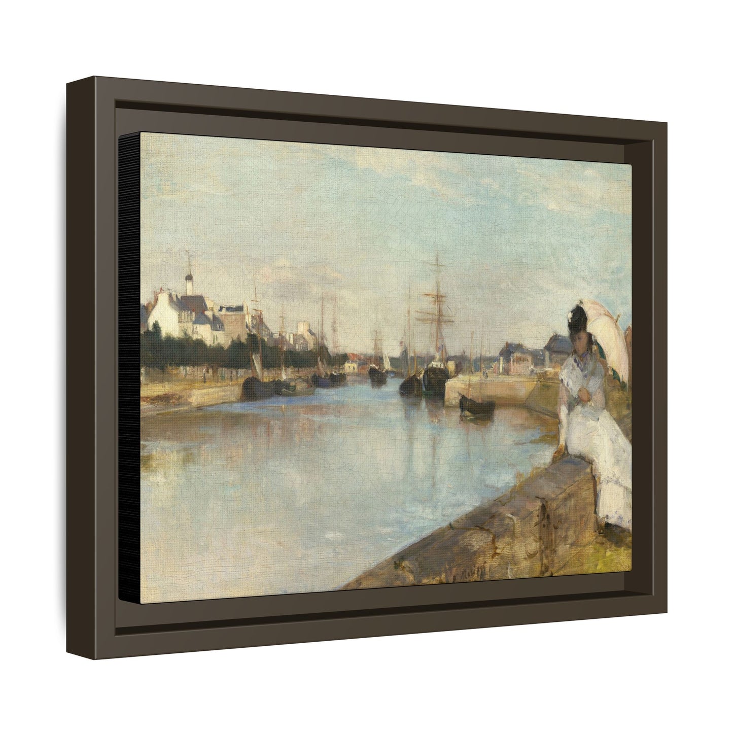 Morisot, Berthe - The Harbor at Lorient (1869) - Matte Canvas, Framed