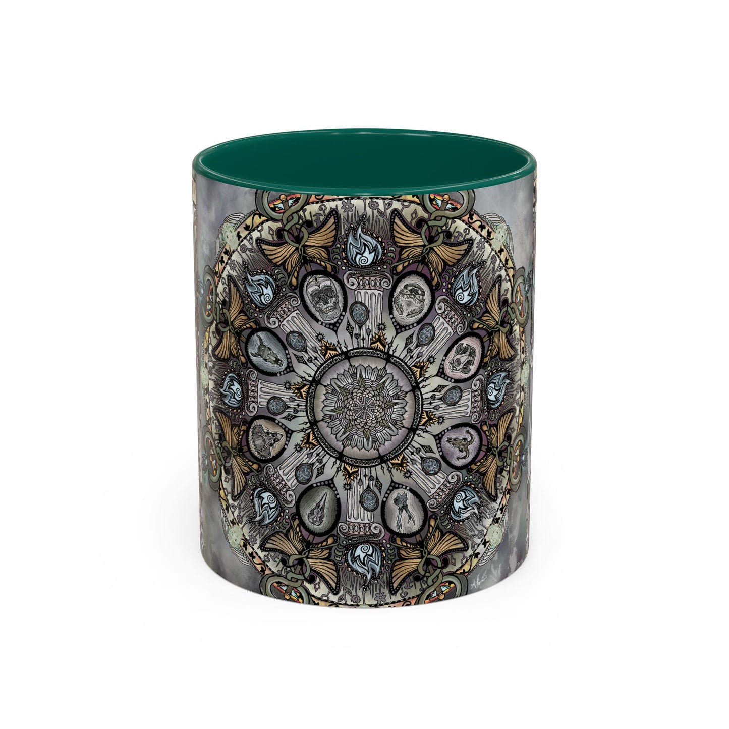 Pacio, Adam - Memento Mori Mandala - Colorful Accent Mugs