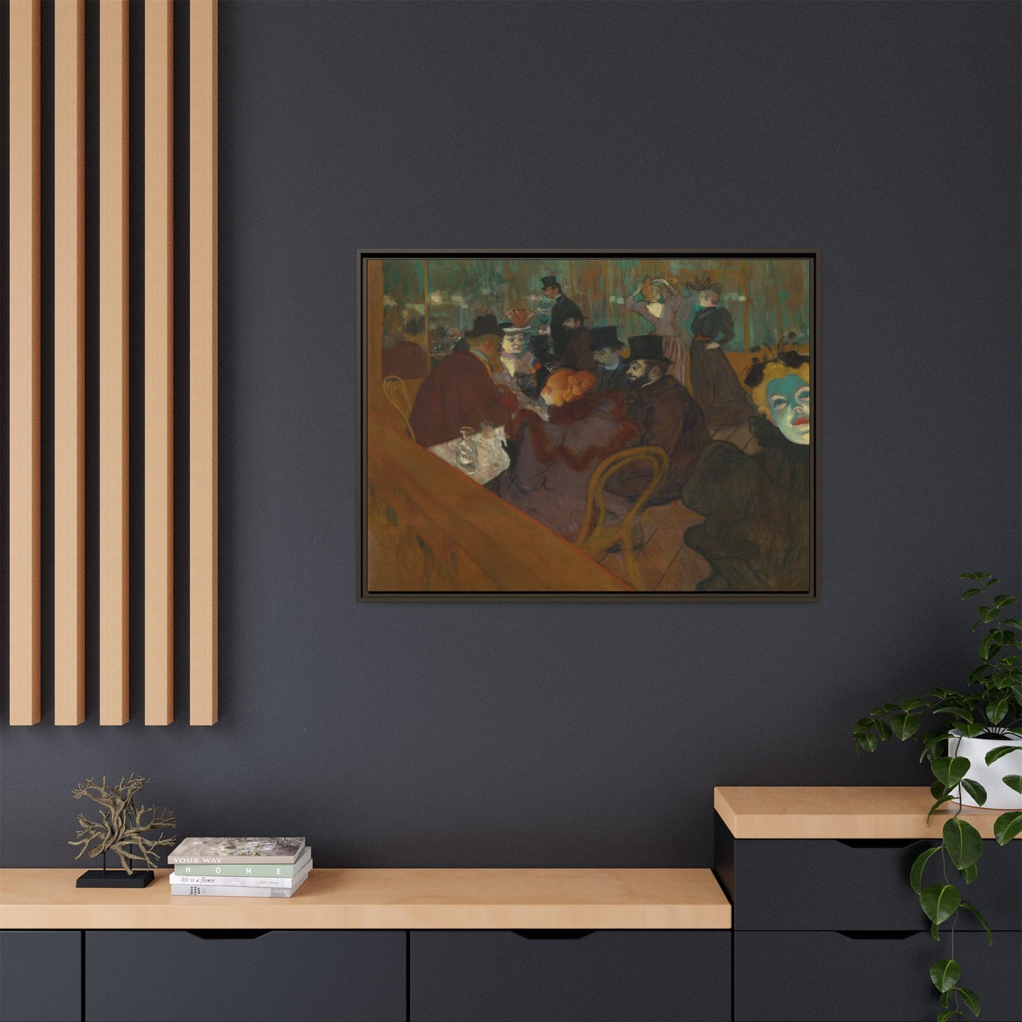 Toulouse-Lautrec, Henri - At the Moulin Rouge (1892) - Matte Canvas, Framed