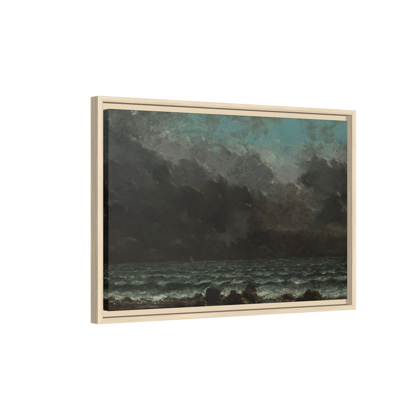 Courbet, Gustave - The Sea (1865) - Matte Canvas, Framed