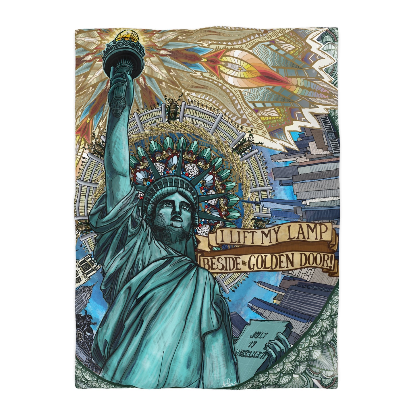 Pacio, Adam - Liberty Mandala - Microfiber Duvet Cover