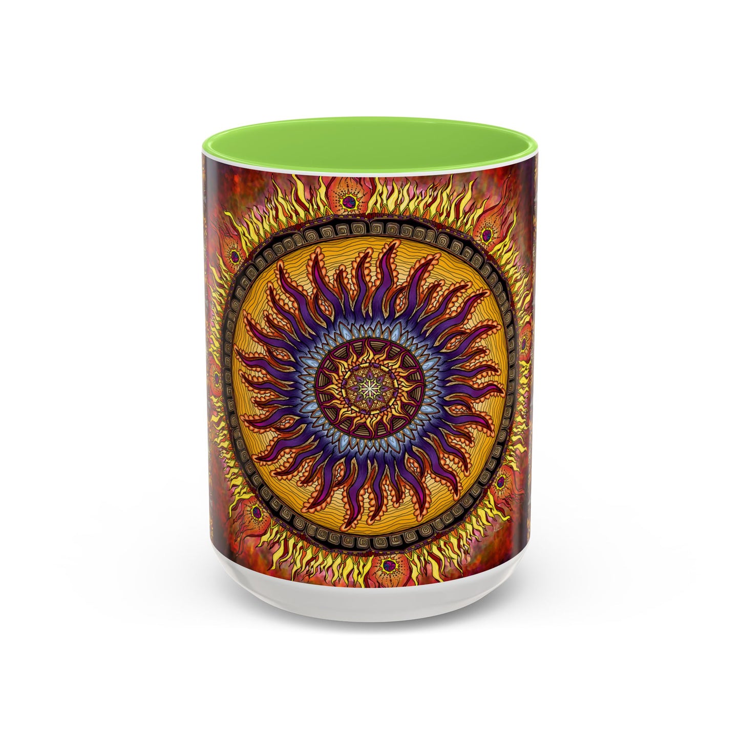 Pacio, Adam - Solar Disc Mandala - Colorful Accent Mugs