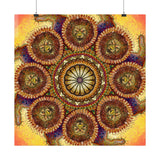 Lion Summer Mandala - Satin Poster