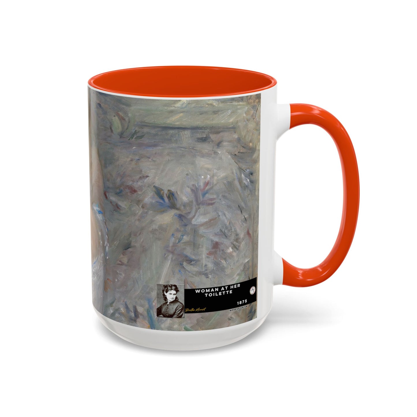 Morisot, Berthe - Woman at Her Toilette (1880) - Colorful Accent Mugs