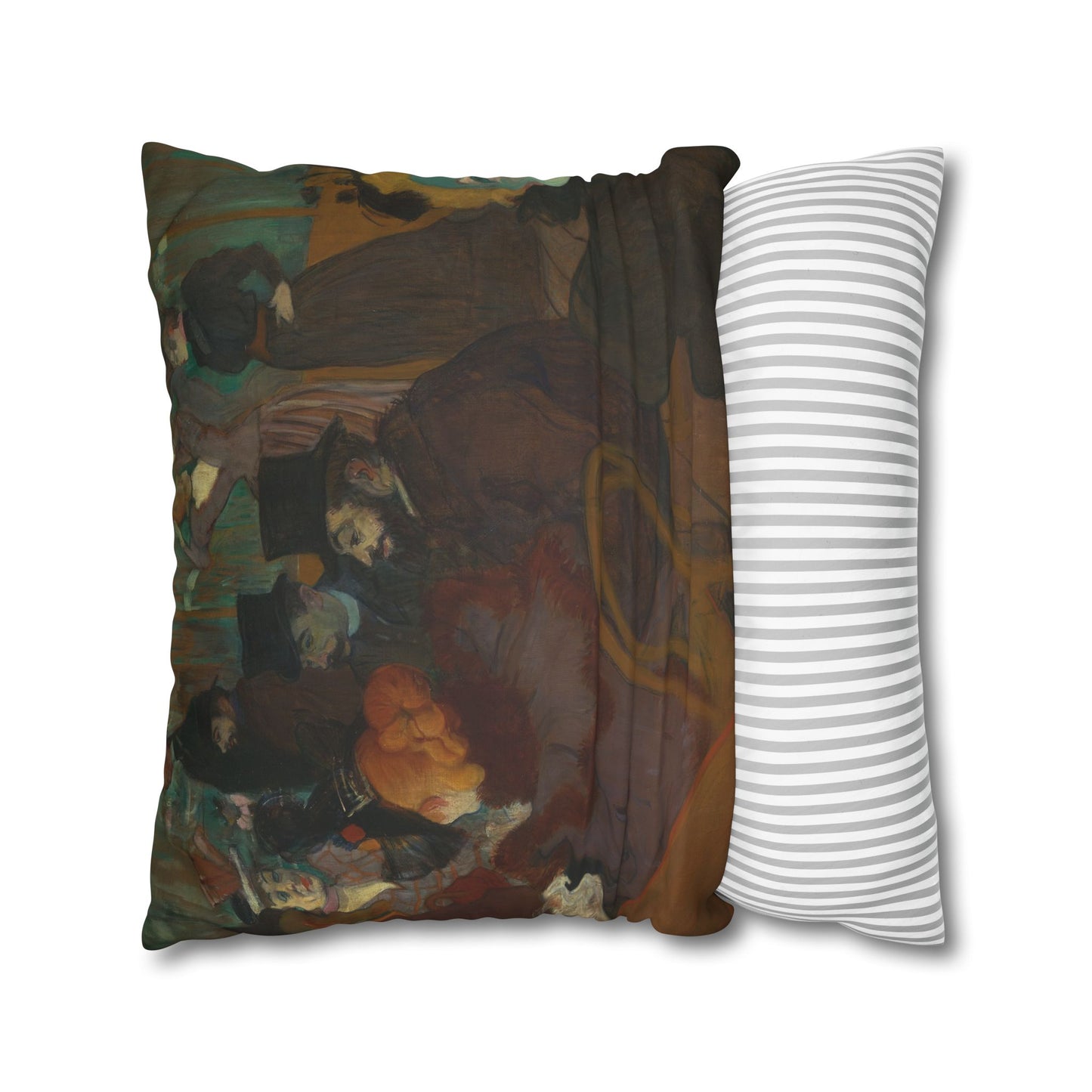 Toulouse-Lautrec, Henri - At the Moulin Rouge (1892) - Suede Square Pillowcase