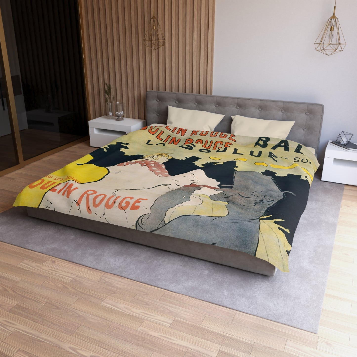 Toulouse-Lautrec, Henri - Moulin Rouge - La Goulue (1891) - Microfiber Duvet Cover