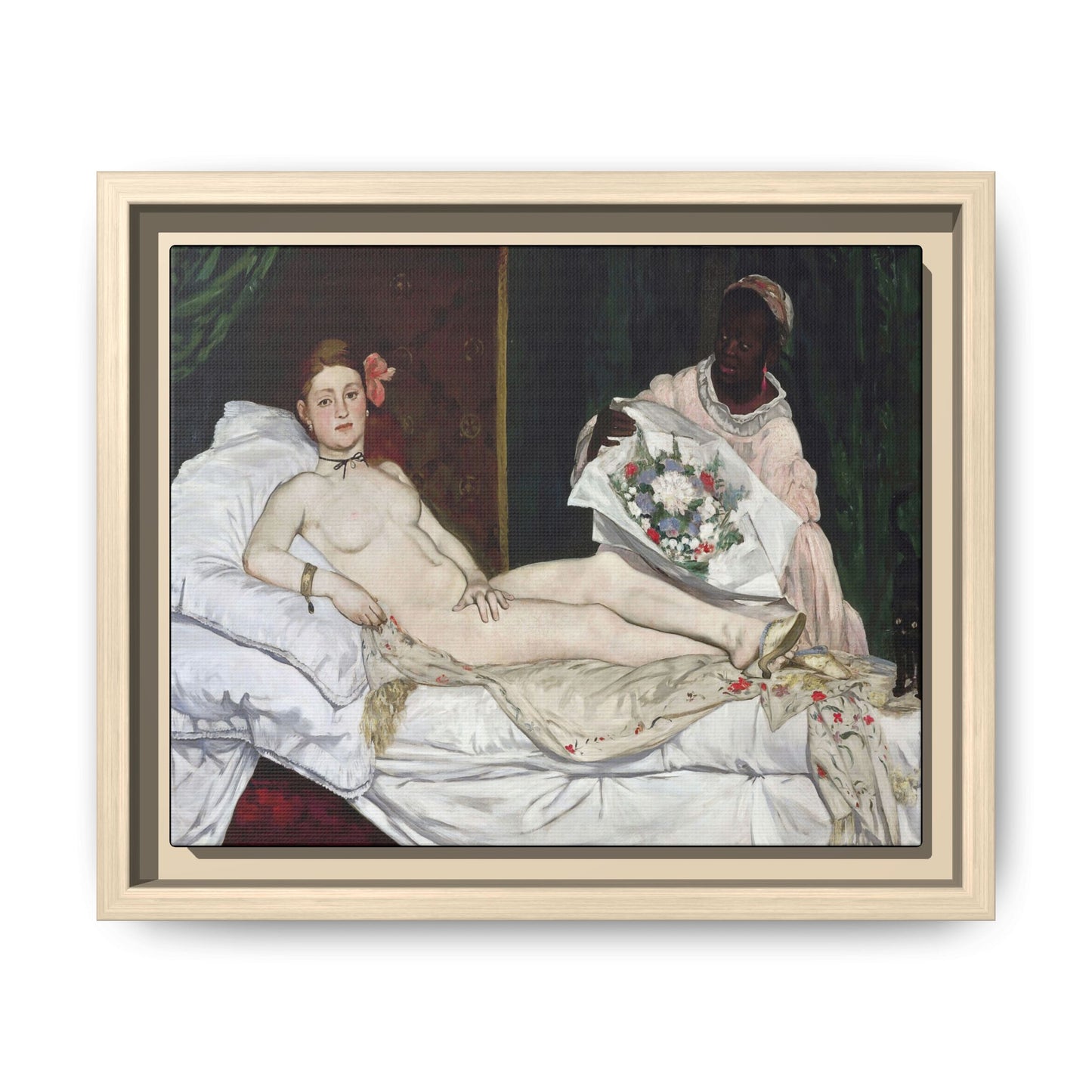 Manet, Édouard - Olympia (1870) - Matte Canvas, Framed