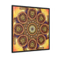 Lion Summer Mandala - Framed Matte Canvas