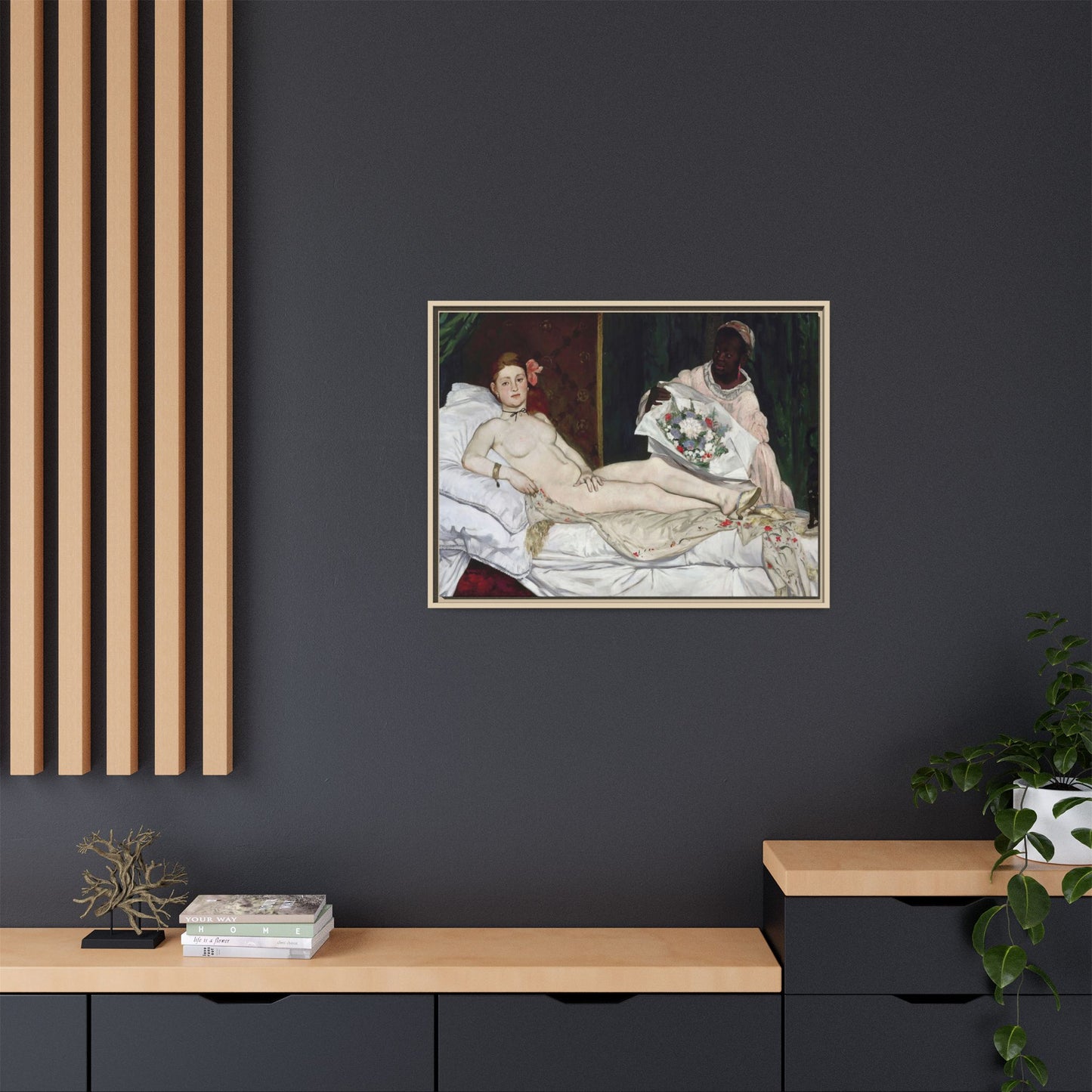 Manet, Édouard - Olympia (1870) - Matte Canvas, Framed