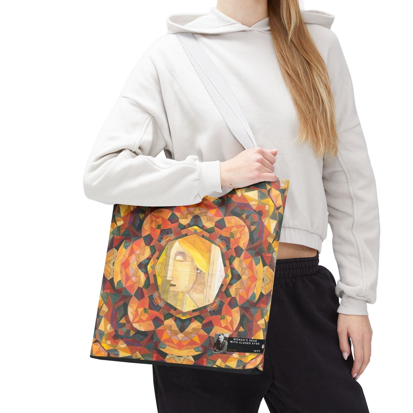 Filiger, Charles - Woman’s Head with Closed Eyes (1893) - Tote Bag