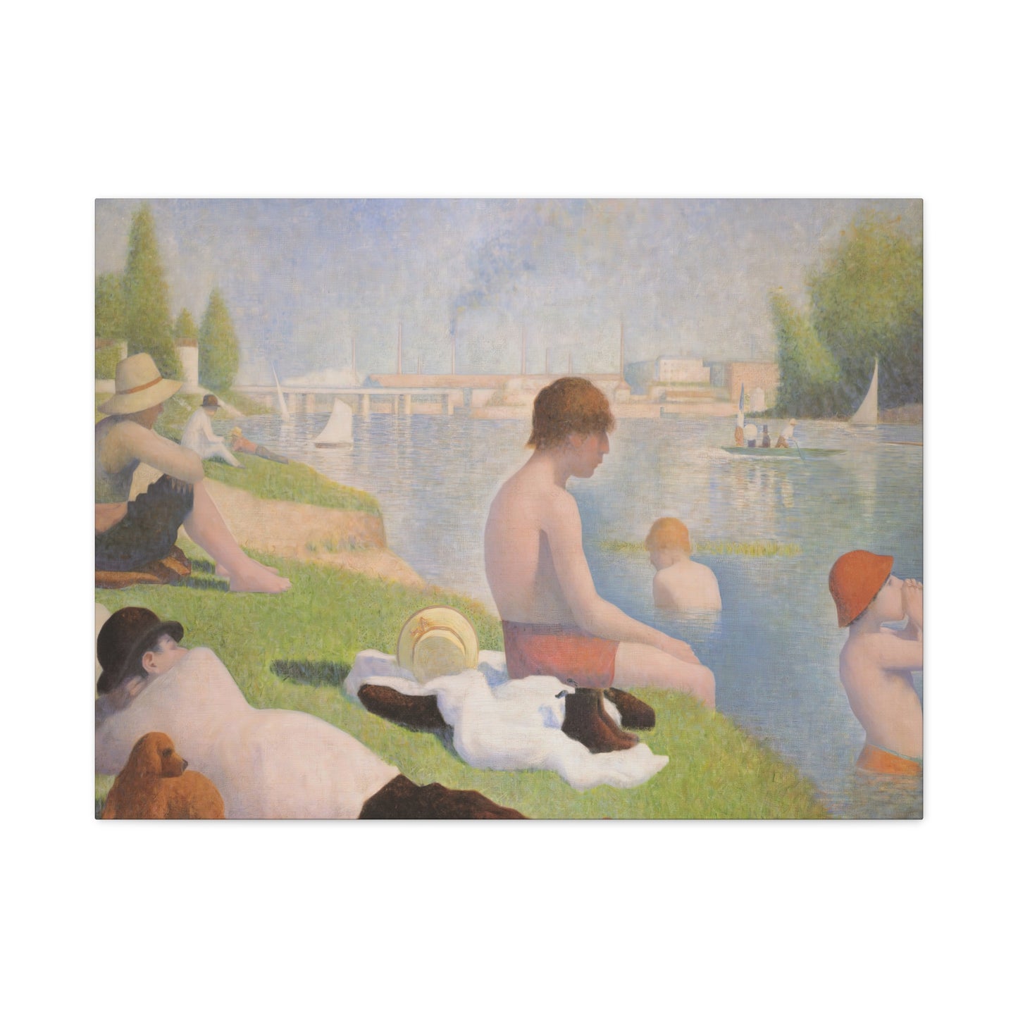 Seurat, Georges - Bathers at Asnières (1884) - Canvas Block, unframed