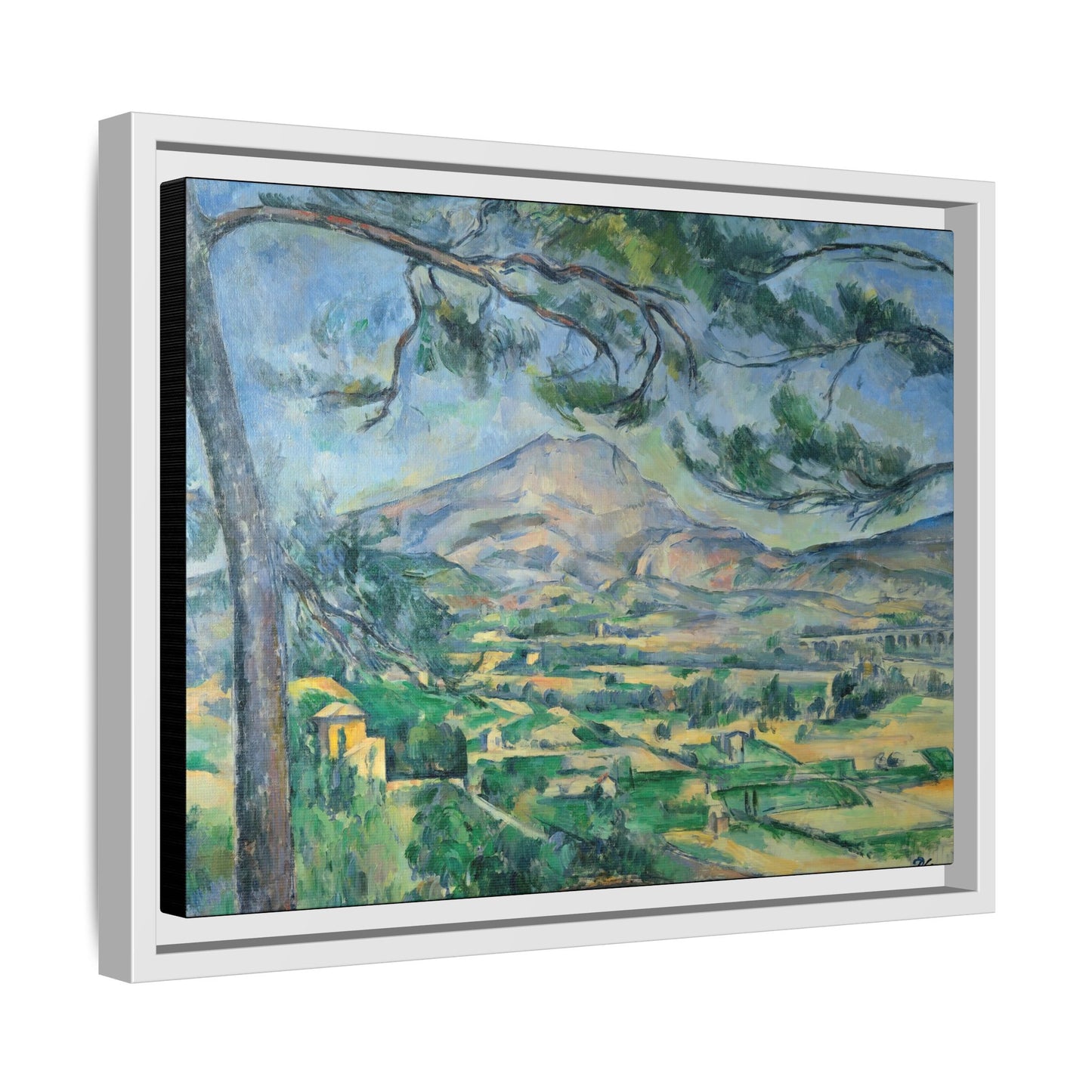 Cézanne, Paul - Mont Sainte-Victoire with Large Pine (1887) - Matte Canvas, Framed