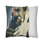 Cézanne, Paul - L’Estaque, Melting Snow (1870) - Suede Square Pillowcase
