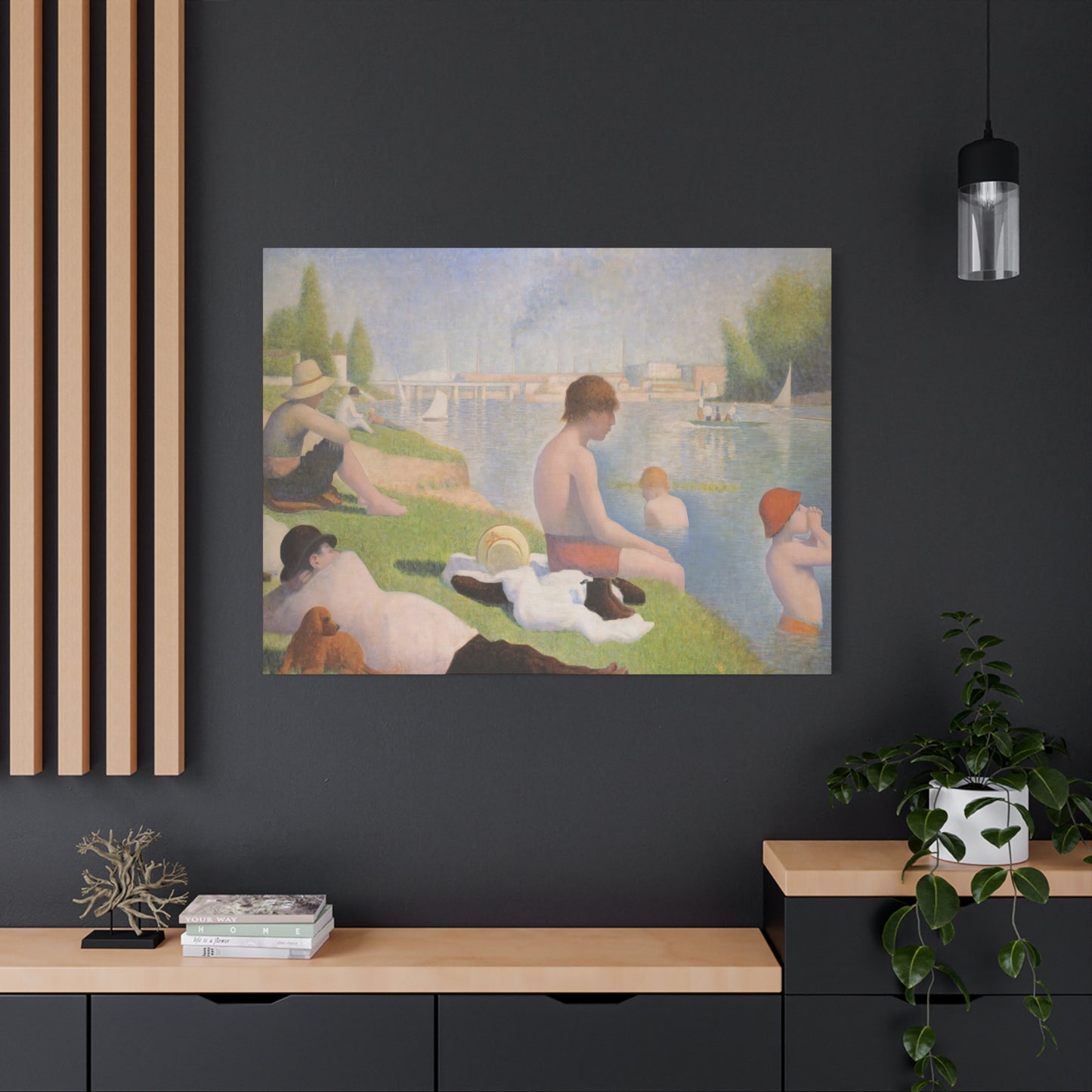 Seurat, Georges - Bathers at Asnières (1884) - Canvas Block, unframed