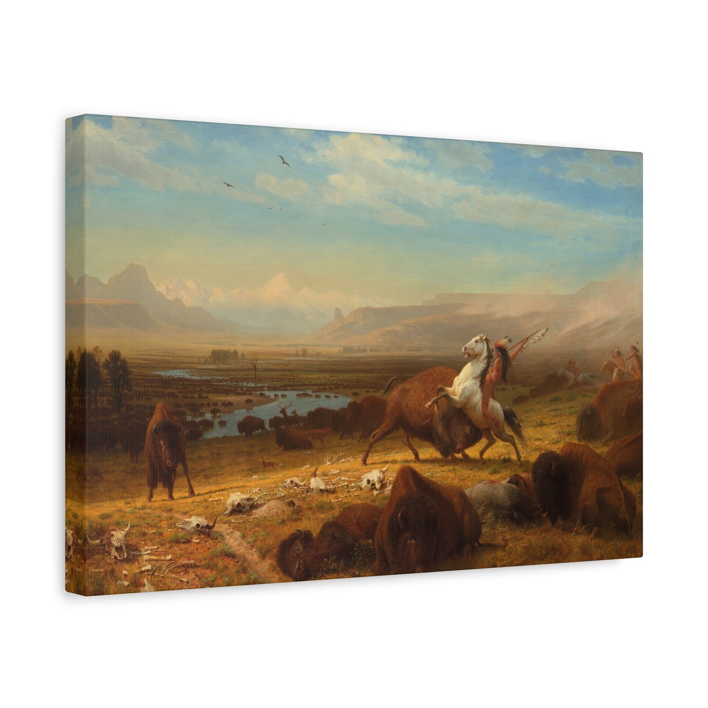 Bierstadt, Albert - The Last of the Buffalo  (1888) - Canvas Block, unframed