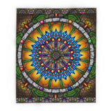 Emerald Arrows Mandala - Arctic Fleece Blanket