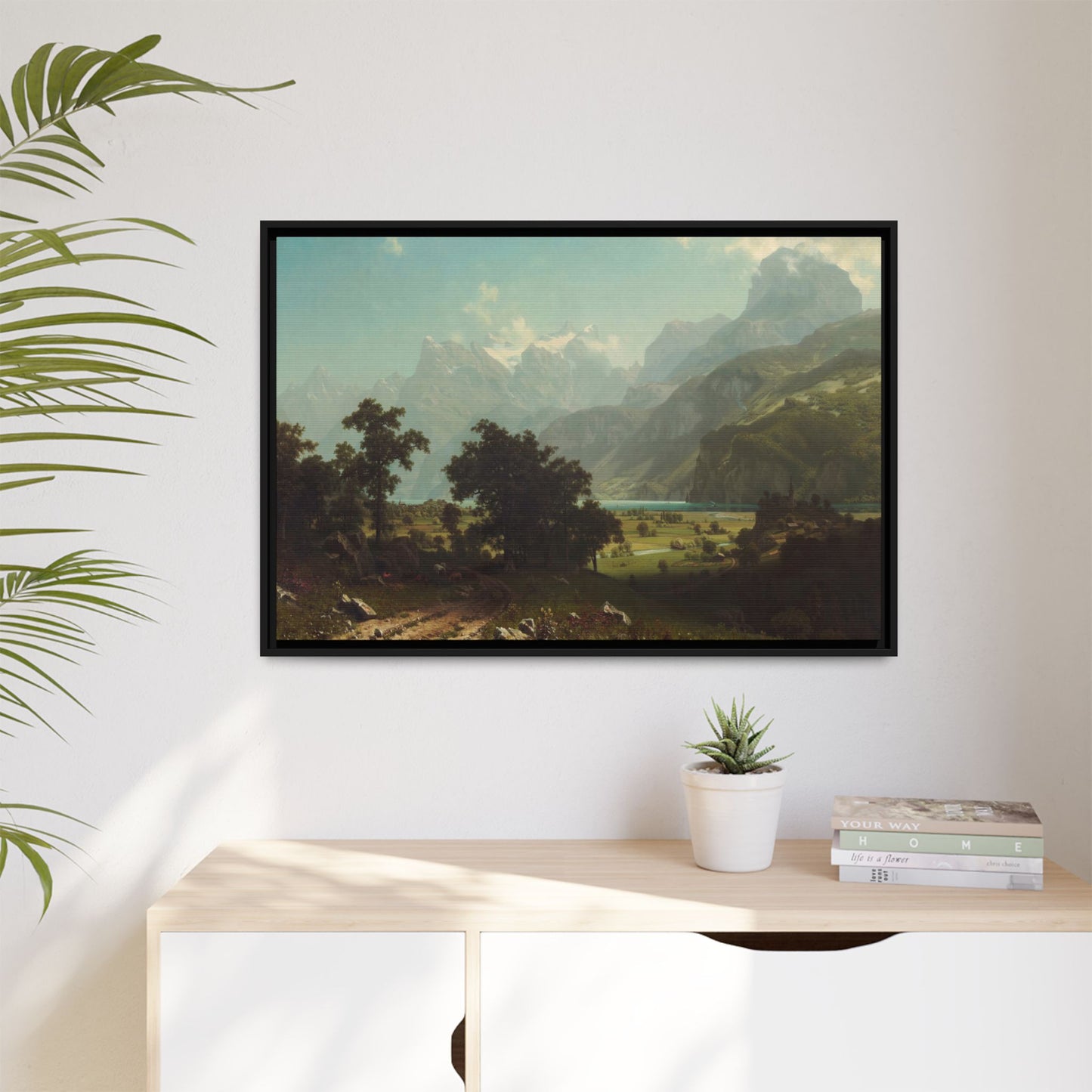 Bierstadt, Albert - Lake Lucerne (1858) - Matte Canvas, Framed
