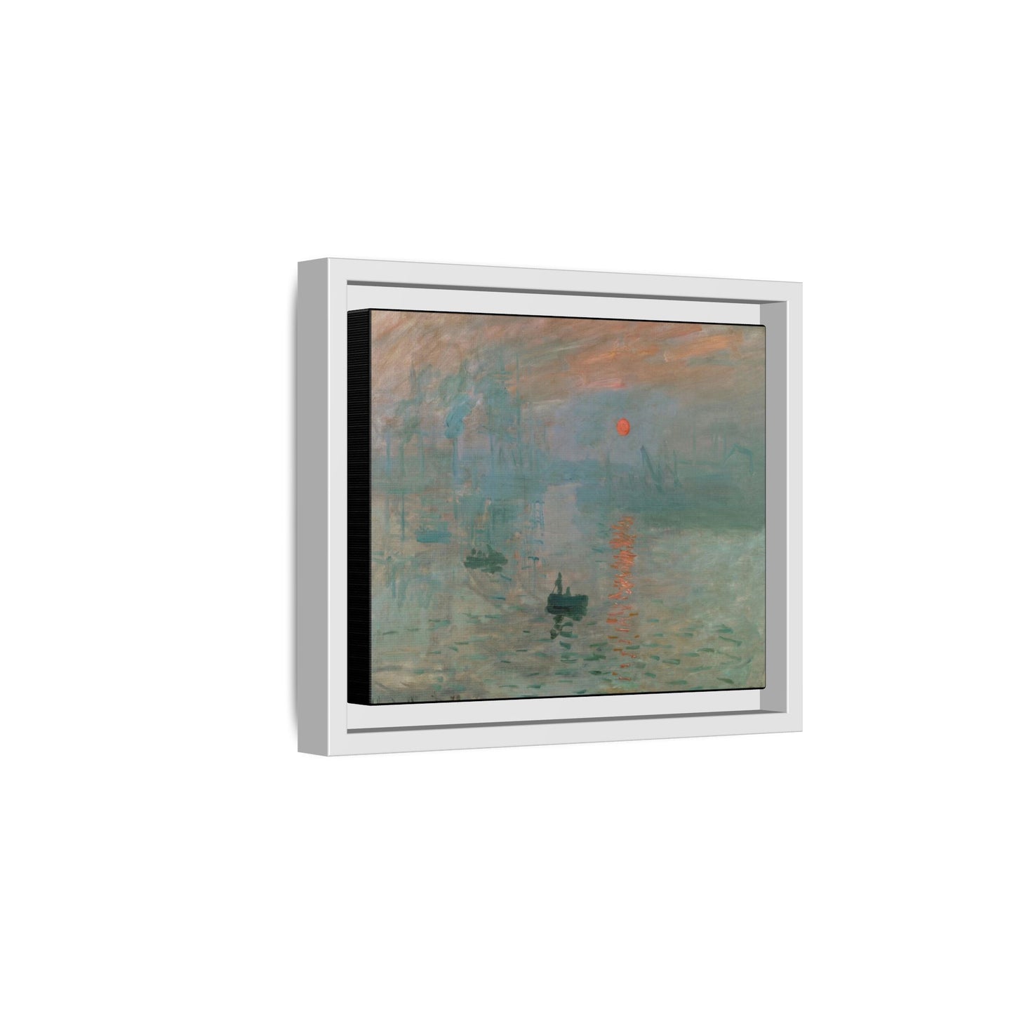Monet, Claude - Impression, Sunrise (1872) - Matte Canvas, Framed