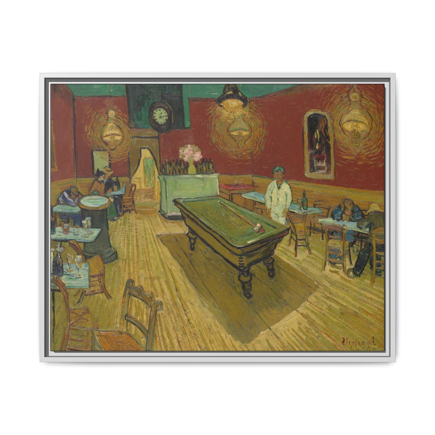 Van Gogh, Vincent - The Night Cafe (1888) - Matte Canvas, Framed