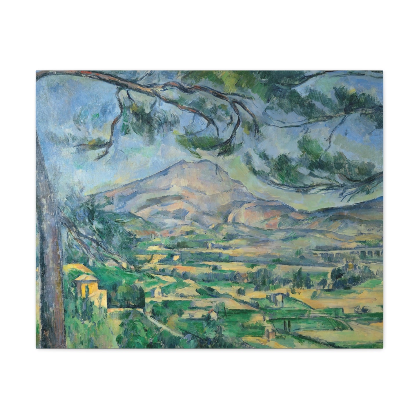 Cézanne, Paul - Mont Sainte-Victoire with Large Pine (1887) - Canvas Block, unframed