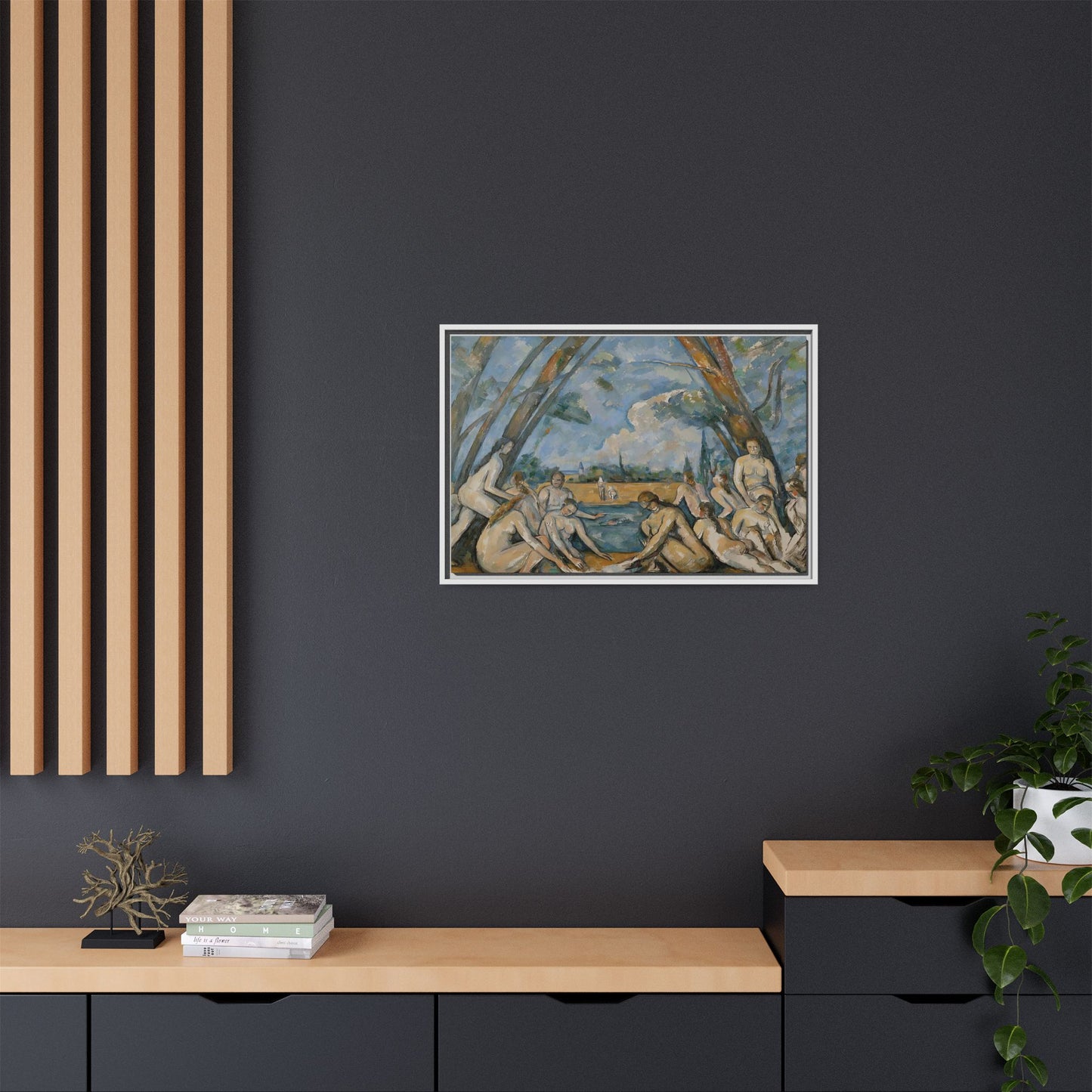 Cézanne, Paul - The Large Bathers (1906) - Matte Canvas, Framed