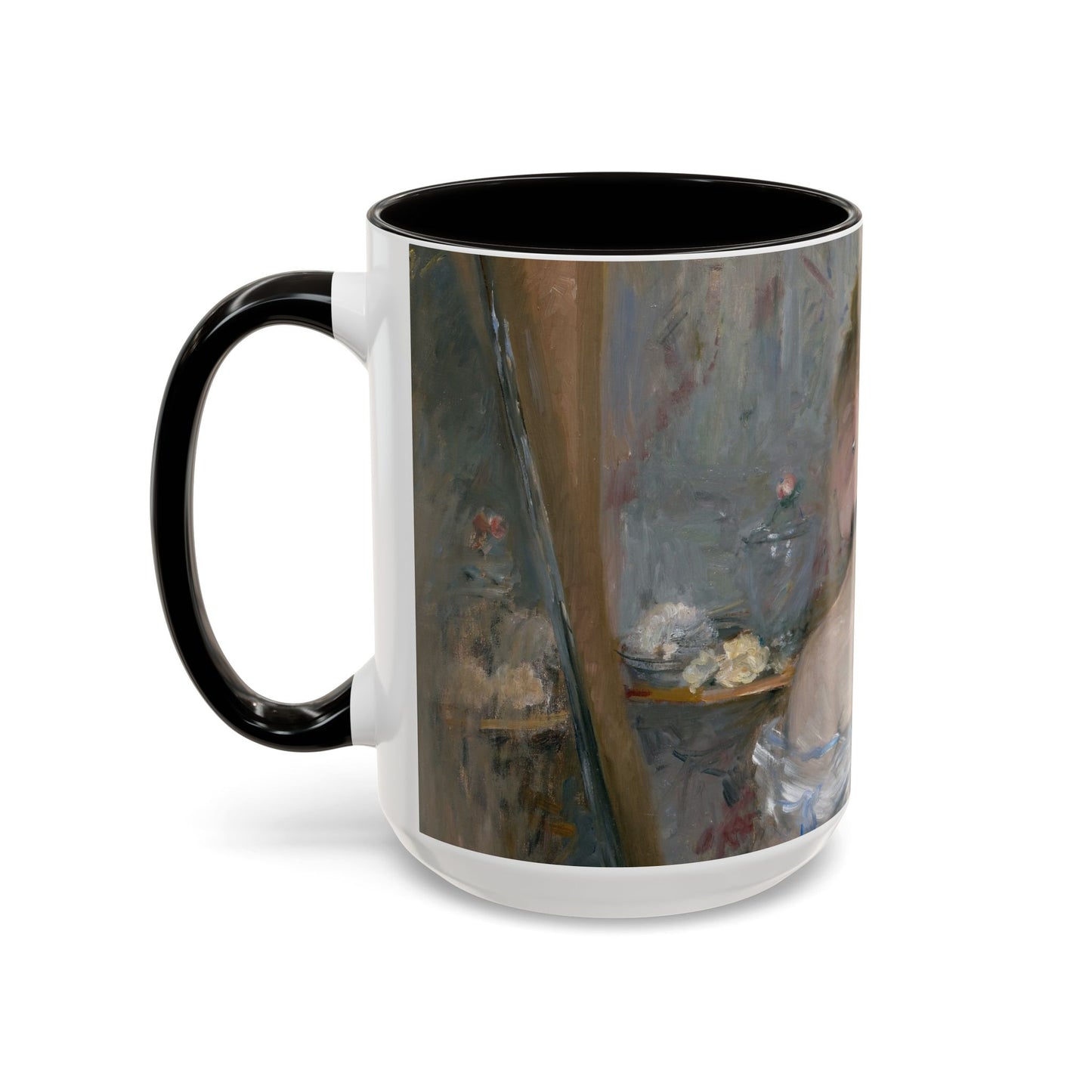 Morisot, Berthe - Woman at Her Toilette (1880) - Colorful Accent Mugs
