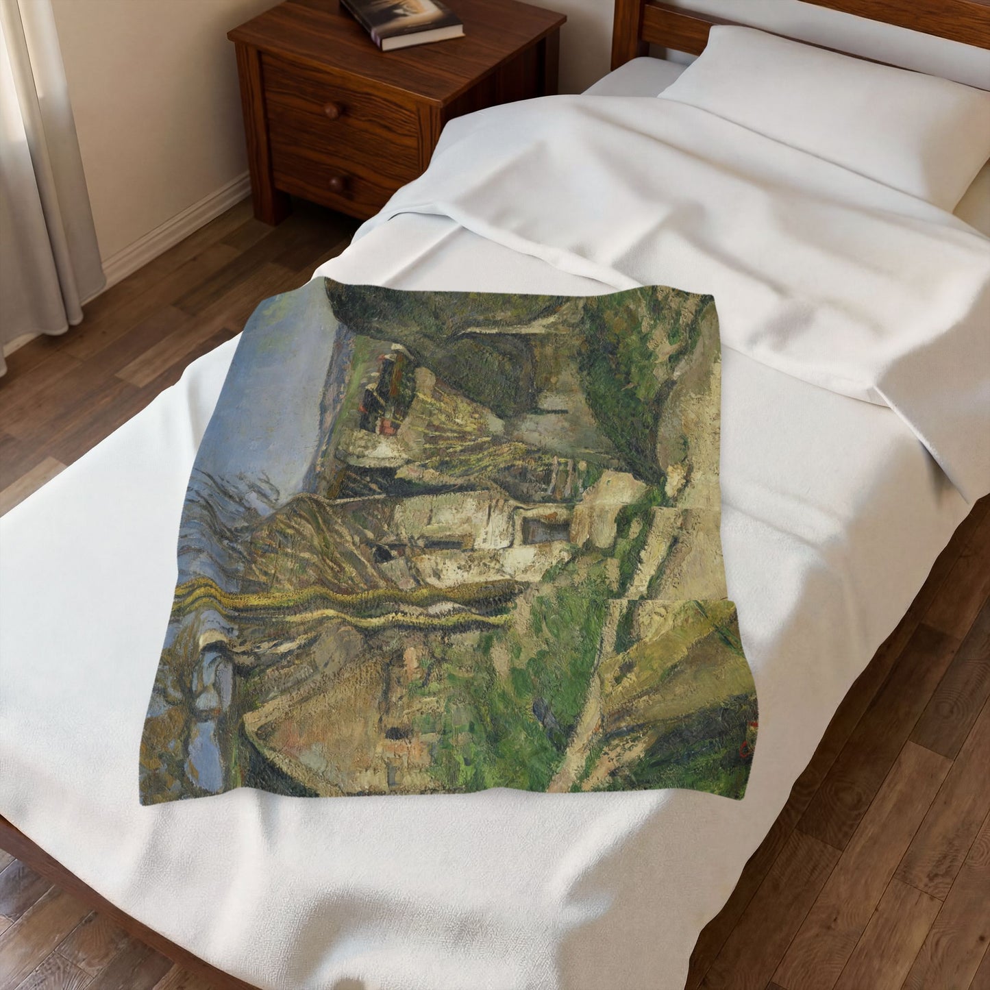 Cézanne, Paul - The House of the Hanged Man, Auvers-sur-Oise (1874) - Velveteen Plush Blanket