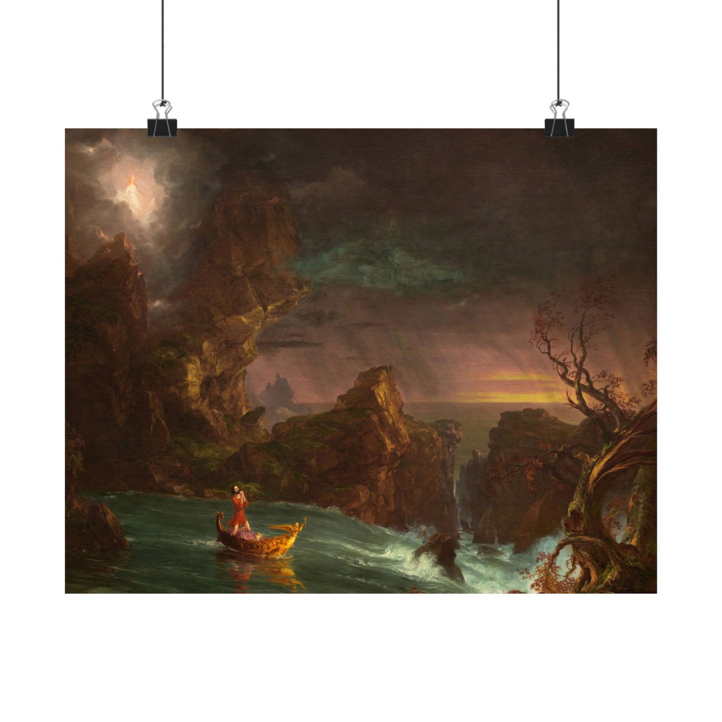 Cole. Thomas - The Voyage of Life: Manhood (1842)- Satin Posters