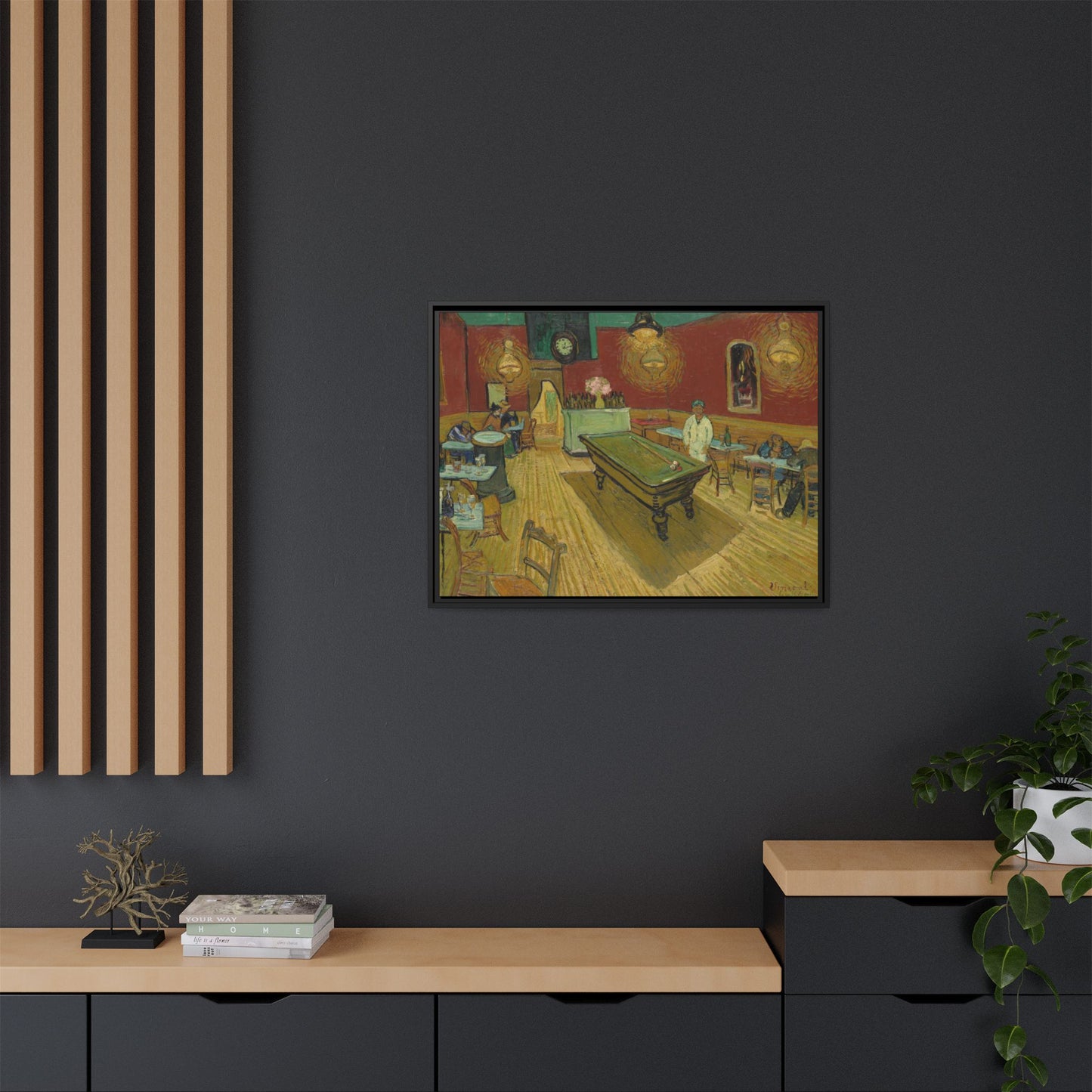 Van Gogh, Vincent - The Night Cafe (1888) - Matte Canvas, Framed