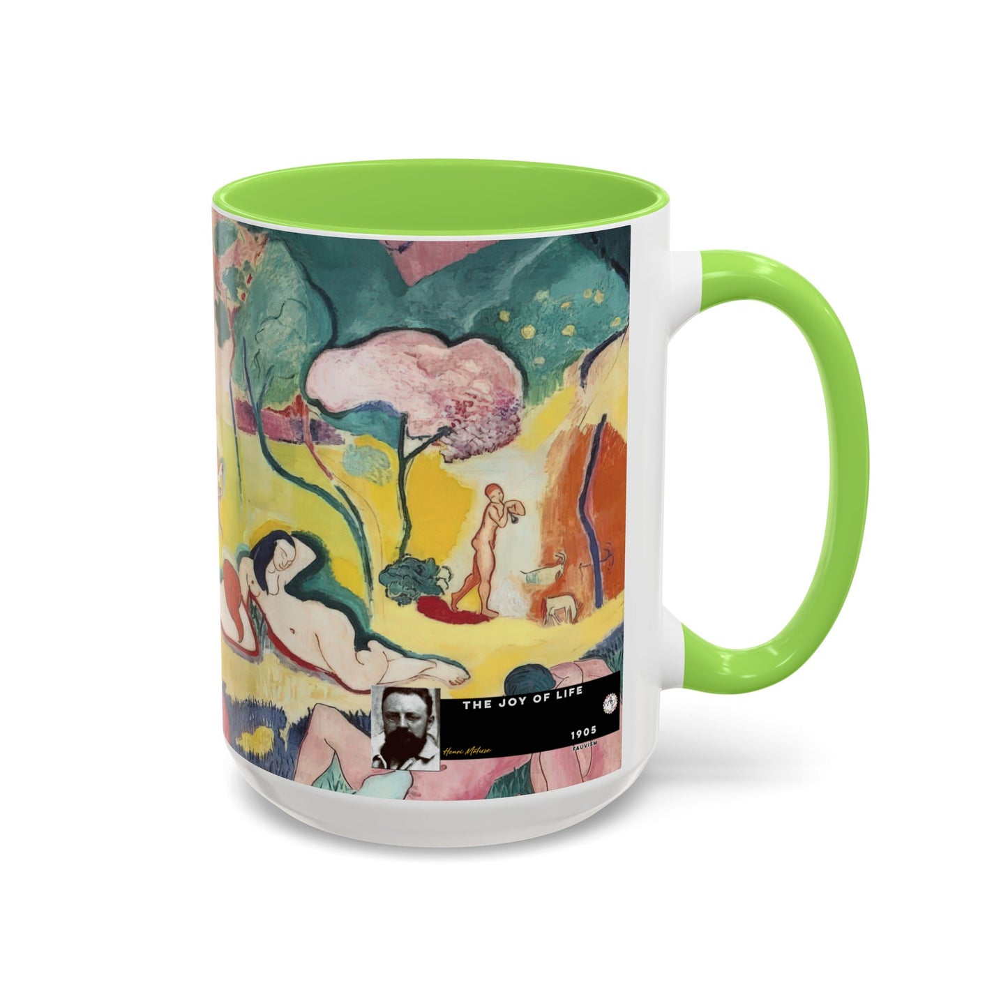Matisse, Henri - The Joy of Life (1905) - Colorful Accent Mugs